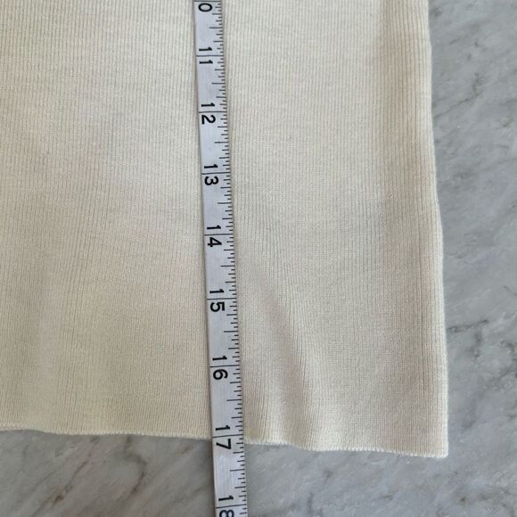 Cali Be 1/2 Zip Cream Pullover Lightweight Sweater Size M - Picture 9 of 9